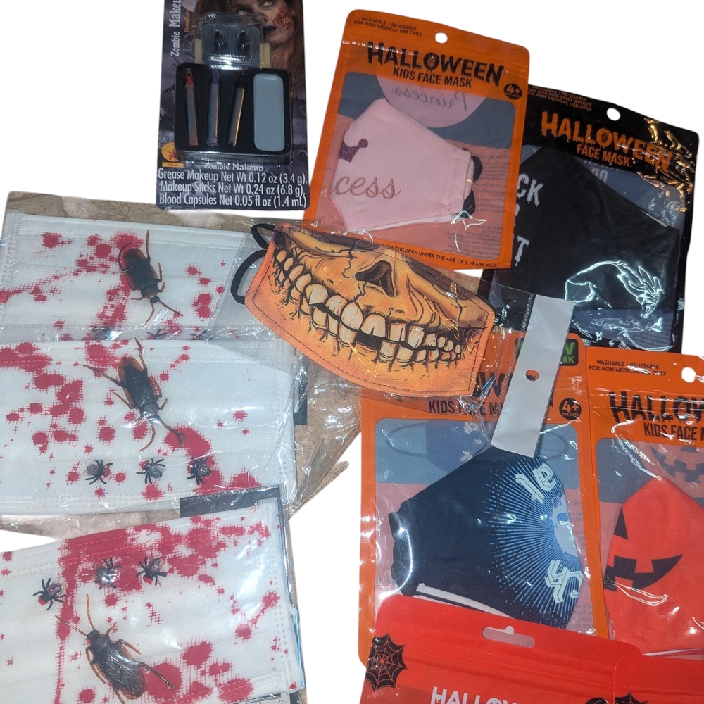🛍️Halloween Kids Face Mask Set - Assorted Colors